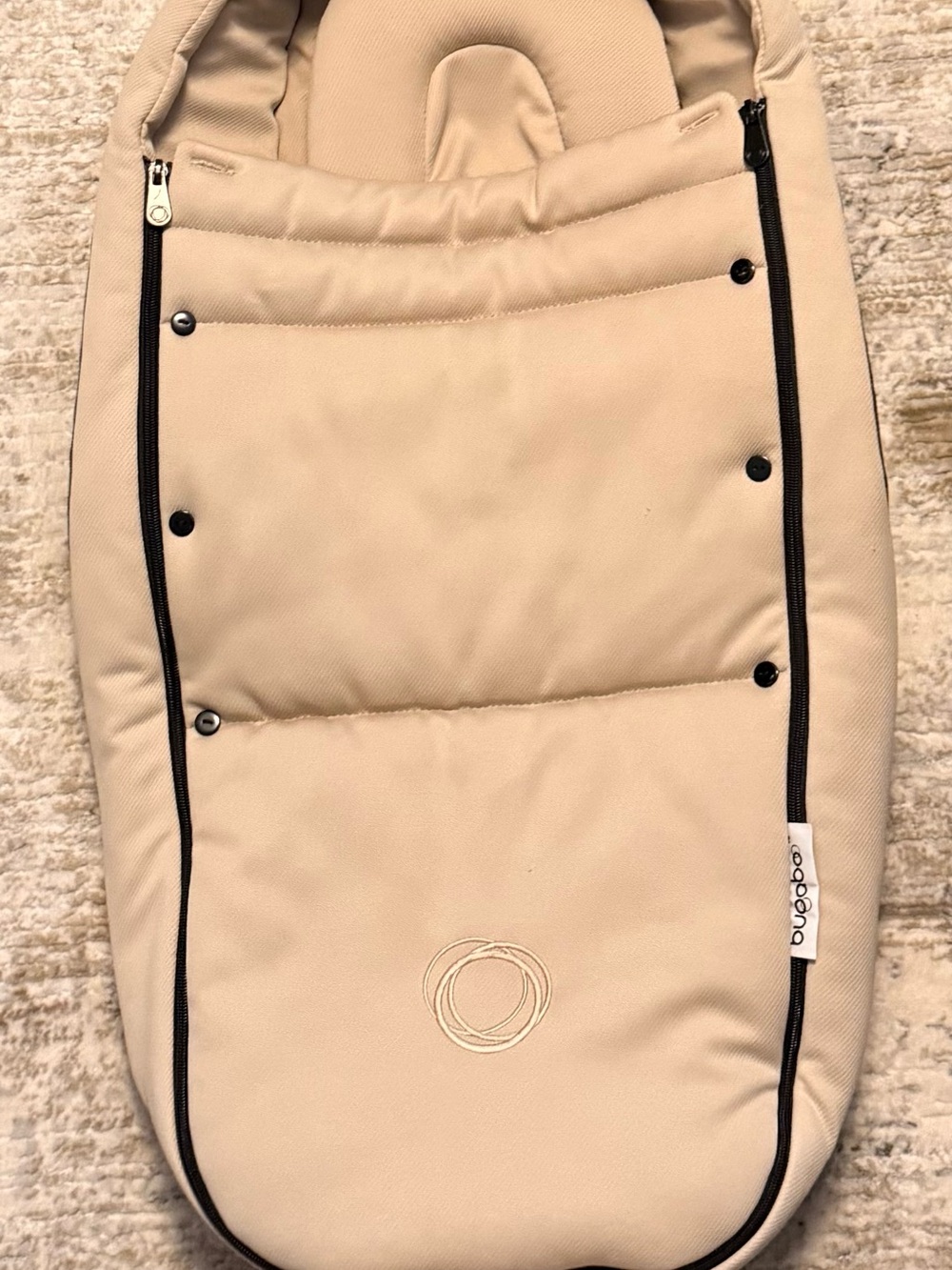 Bugaboo Bee Baby Cocoon / footmuff Light Beige with Zippered Sides